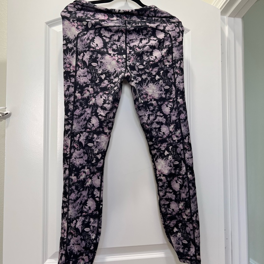 Flowered - workout pants - extra large